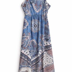 Blue Paisley Maxi Dress cotton